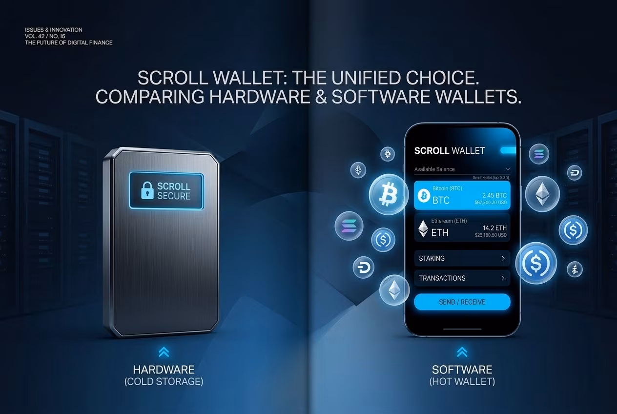 Сравнительная визуализация hardware wallet vs software wallet