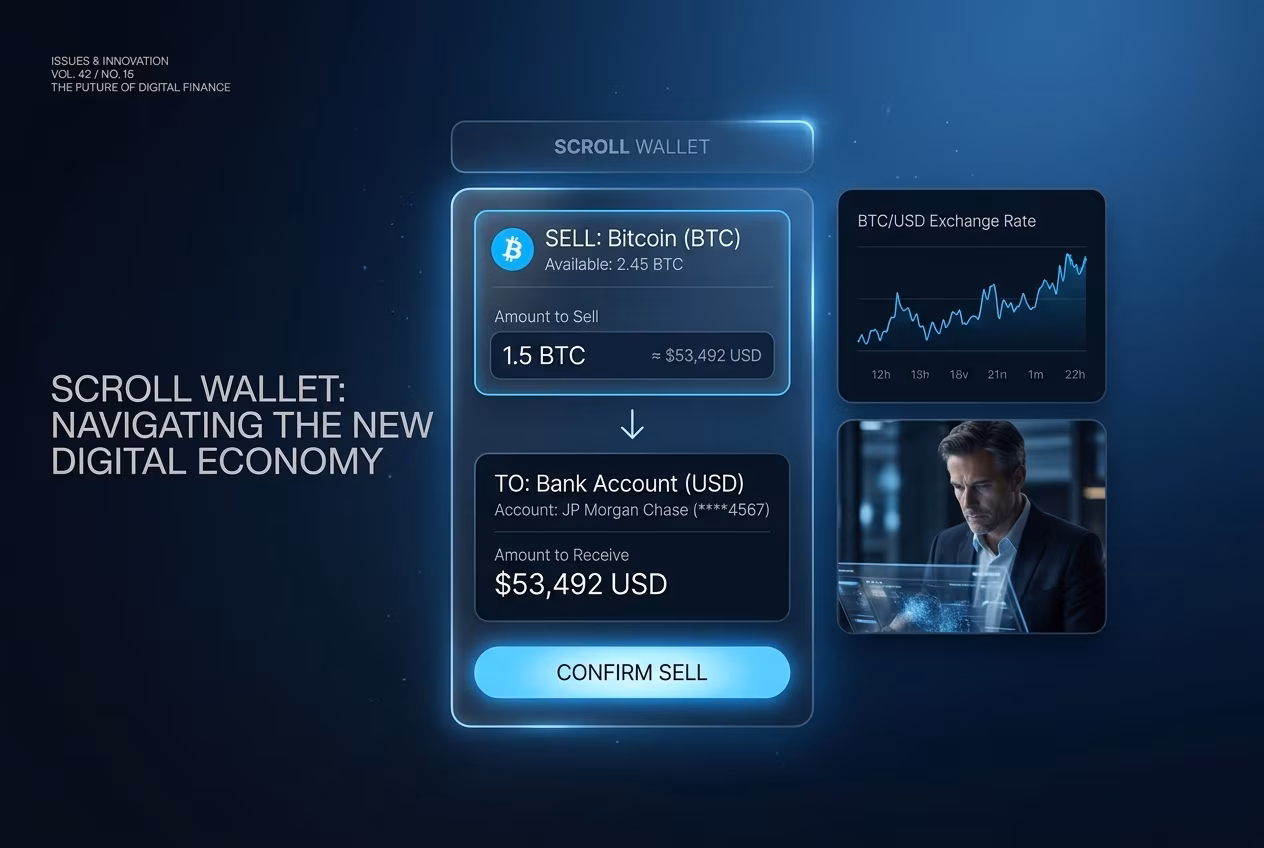 Интерфейс кошелька демонстрирует продажу крипты в фиат