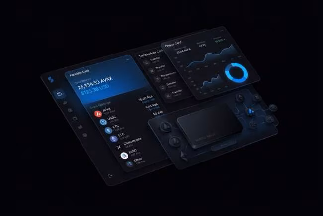 avax network wallet интерфейс кошелька с балансом и монетами