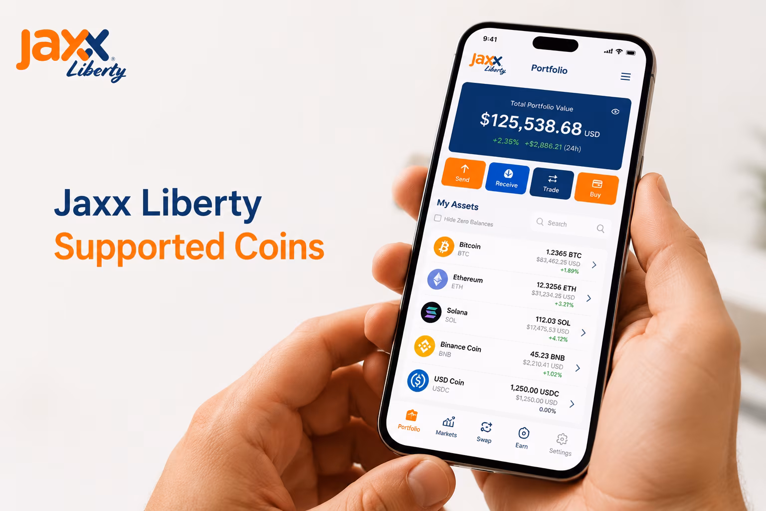 Multi-network portfolio dashboard showing organized coins and token balances
