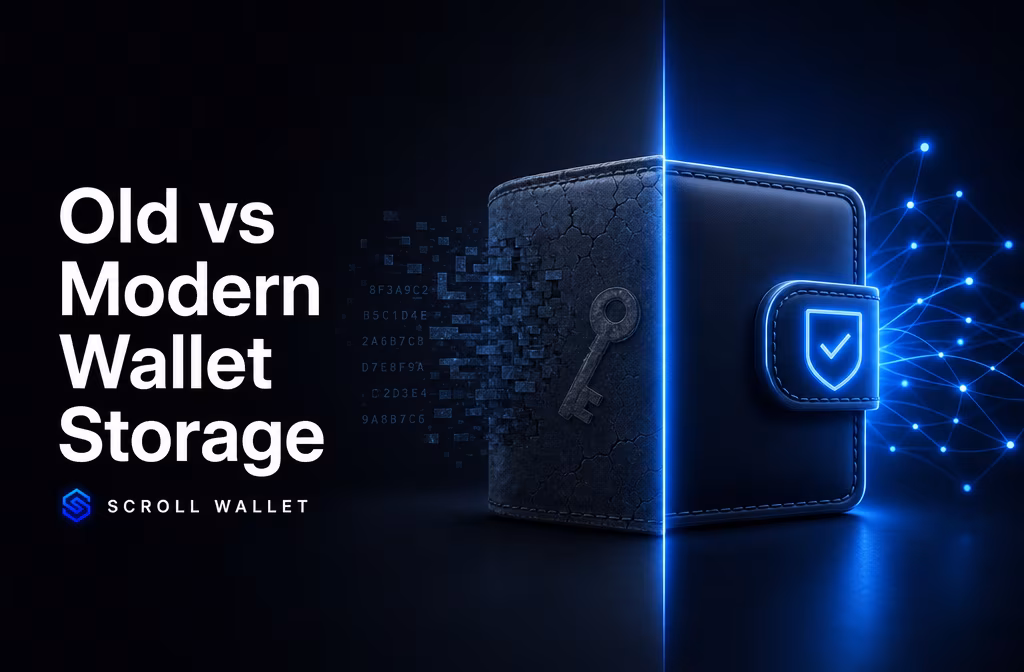 Old Bitcoin wallet storage compared to modern secure migration path
