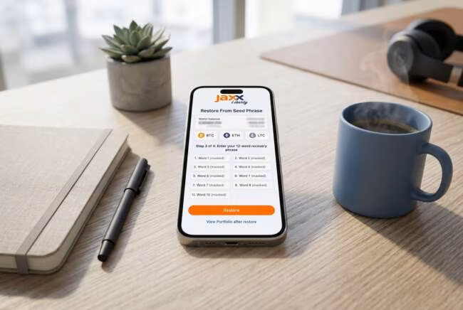 jaxx wallet restore для восстановления криптопортфеля