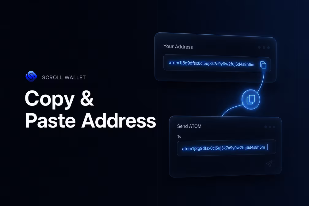 Copying recipient wallet address and pasting into send field