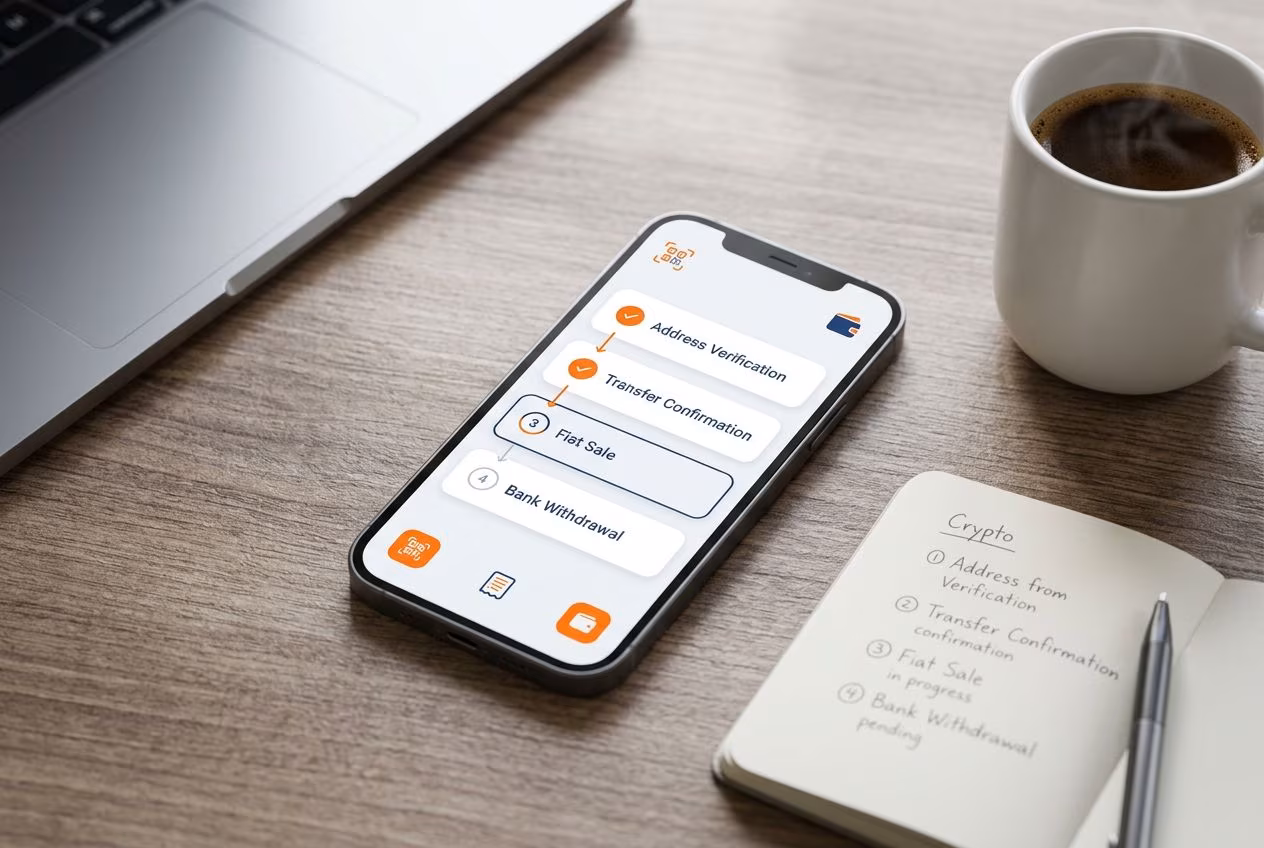 Jaxx Liberty wallet cash out flow shown on mobile UI