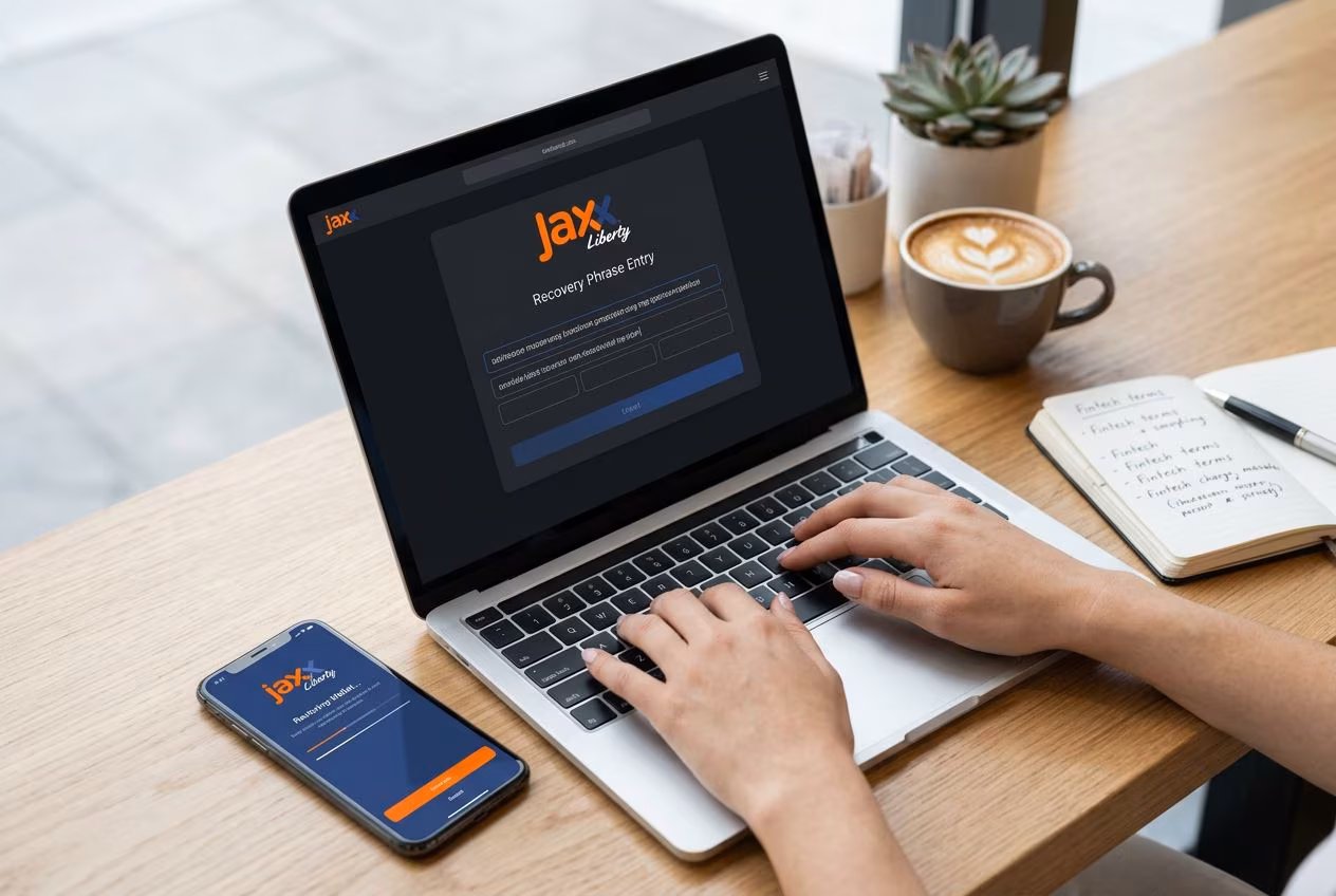 Legacy crypto wallet evolving into modern multi-asset Jaxx Liberty interface