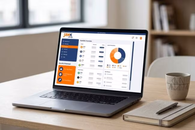 jaxx wallet desktop на большом экране с удобным контролем