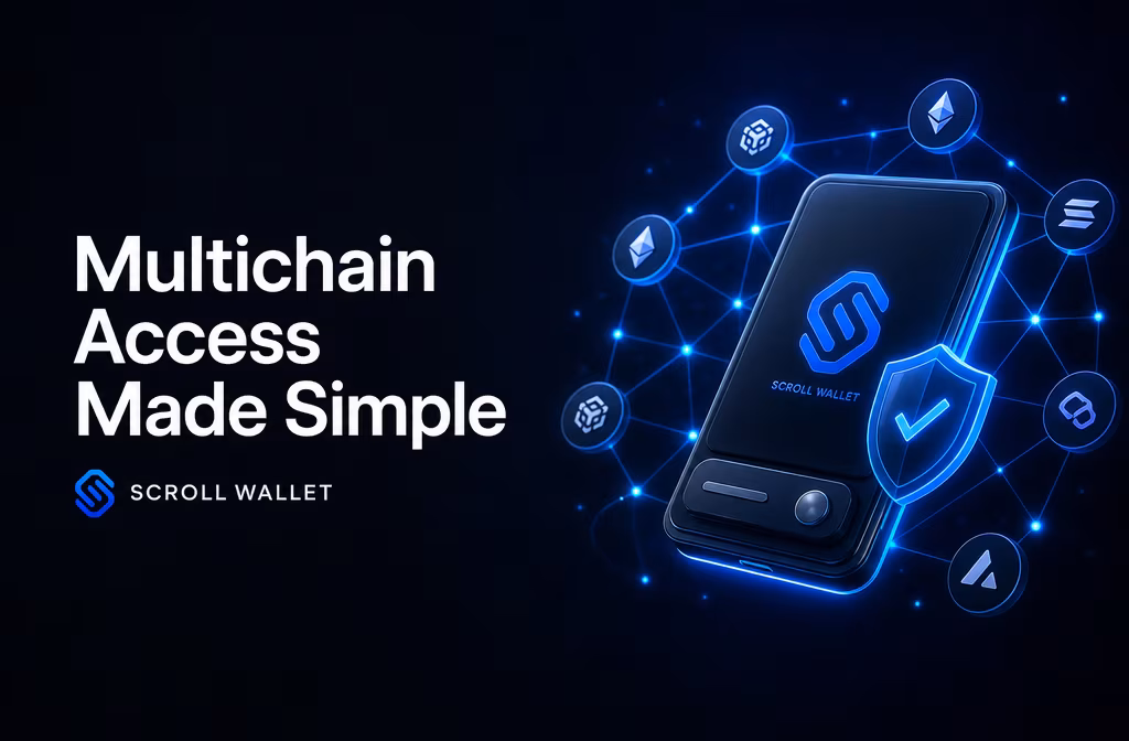 Modern wallet dashboard showing simple multichain access and navigation
