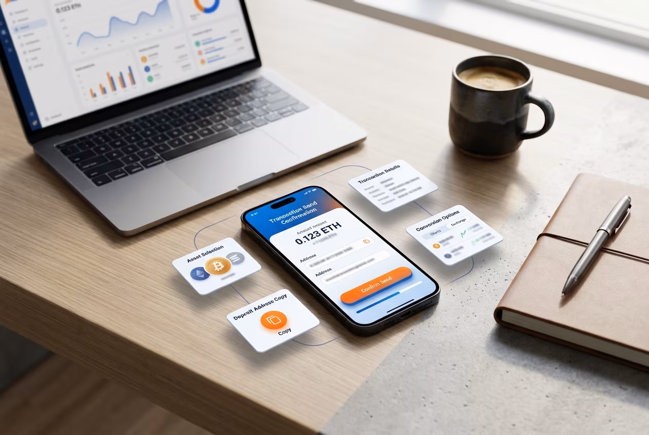 Jaxx Liberty dashboard showing portfolio balance send button and exchange path