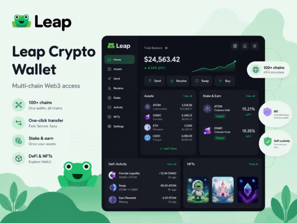leap crypto wallet для Web3, стейкинга и IBC