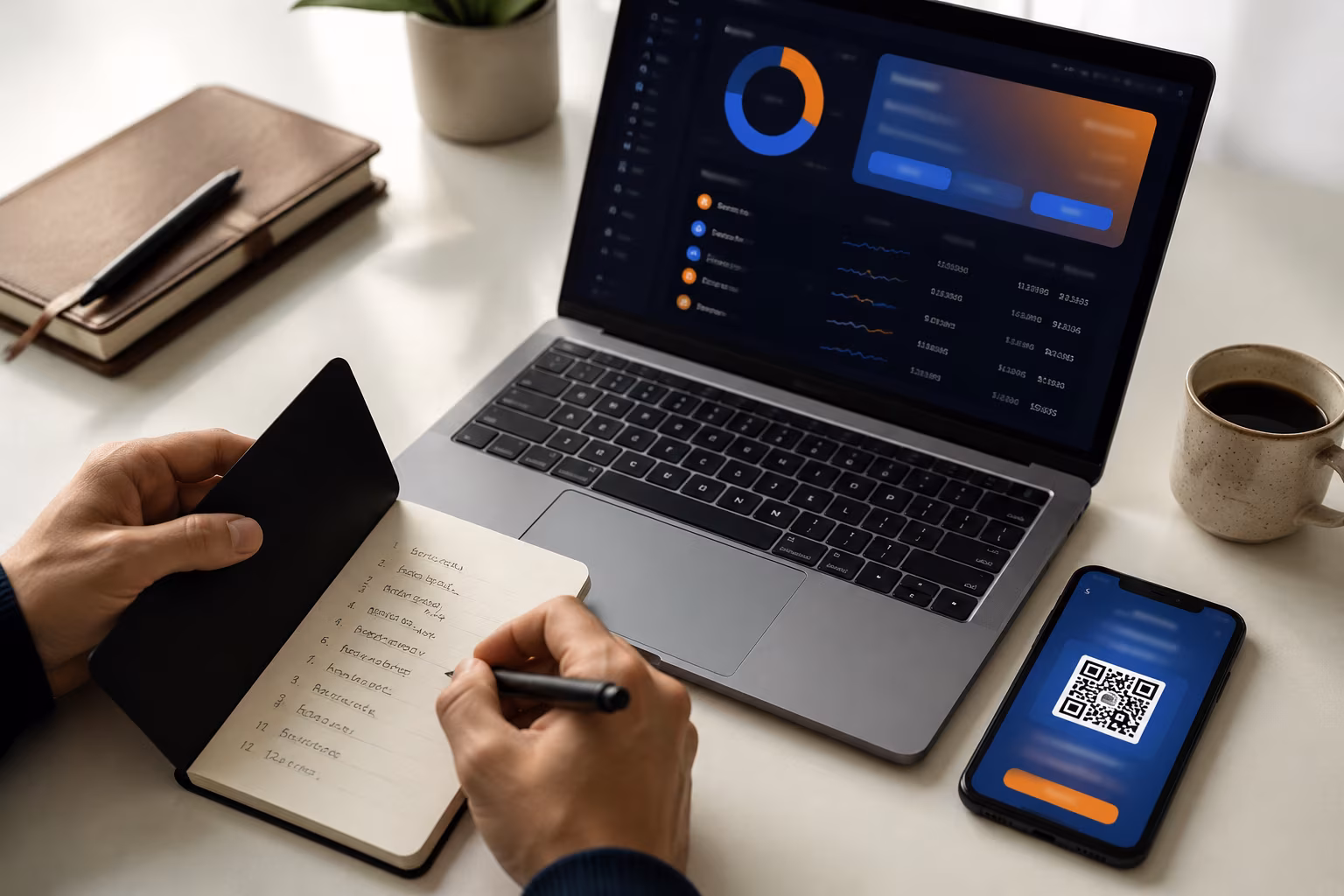 Cross-platform crypto wallet dashboard showing self-custody coin management