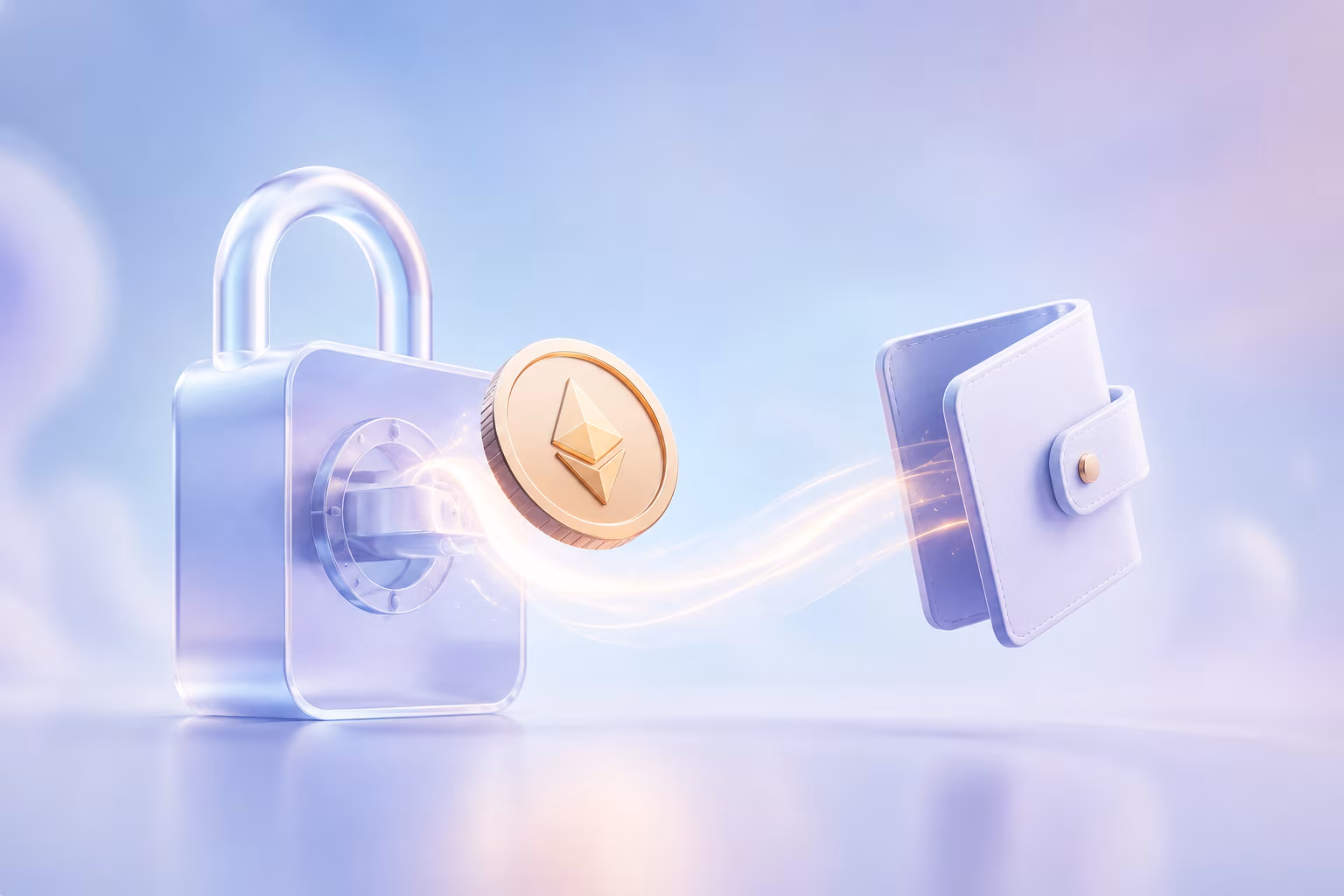 Crypto token unlocking from staking and returning to wallet balance