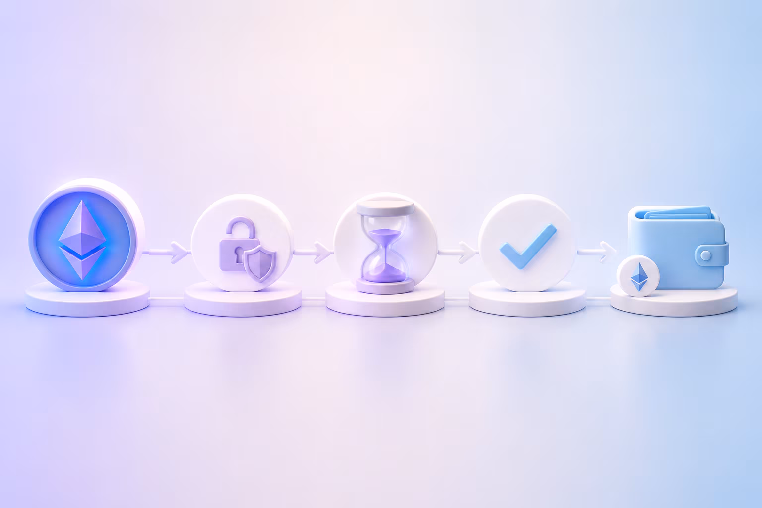 ETH unstaking timeline showing request waiting period and available balance